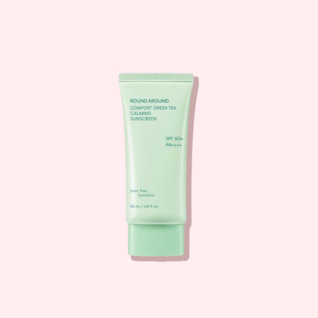 ROUND A'ROUND Comfort Green Tea Calming Sunscreen SPF 50+ PA++++ 50ml