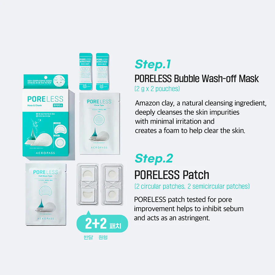 Acropass Poreless Patch (Poreless Patches 4ea + Poreless bubble pack 2ea)