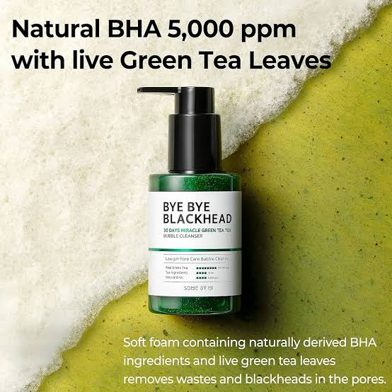 Some By Mi Bye Bye Blackhead 30 Days Miracle Green Tea Tox Bubble Cleanser