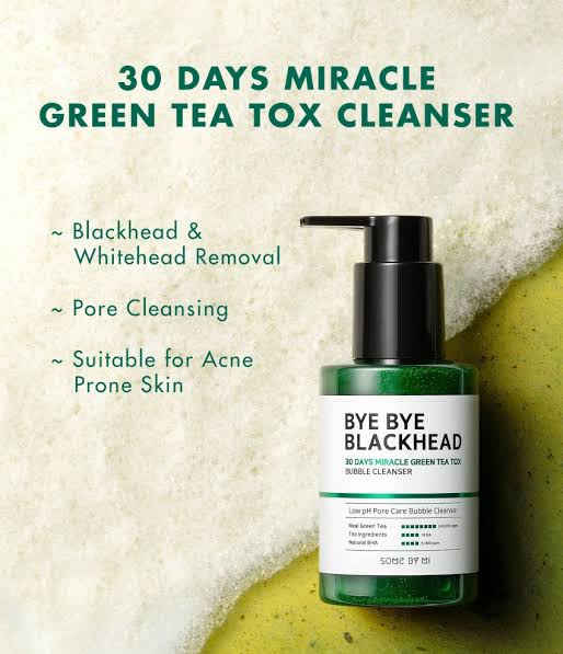 Some By Mi Bye Bye Blackhead 30 Days Miracle Green Tea Tox Bubble Cleanser