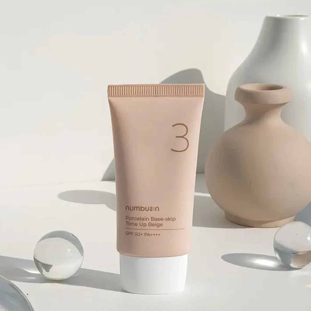Numbuzin No.3 Porcelain Base-Skip Tone Up Beige SPF50+